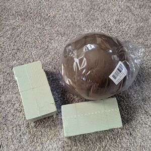 Floral Foam Blocks and Brown Sphere